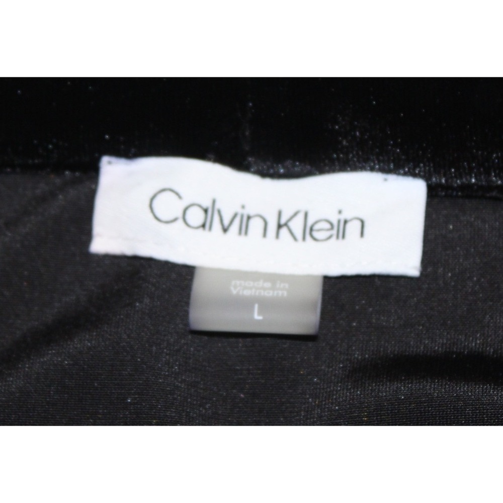 Calvin Klein black velvet shrug L open front 3/4 sleeve bolero NWT - Picture 3 of 6